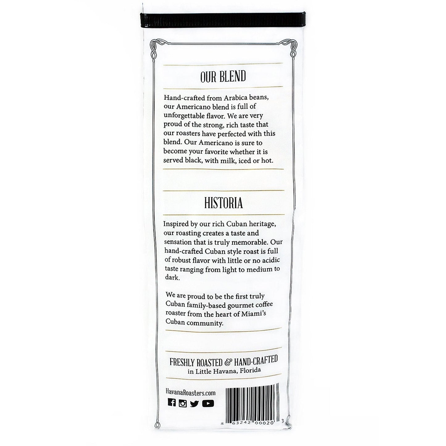 Asado americano descafeinado 